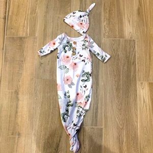 NWOT Caden Lane Gown & Hat